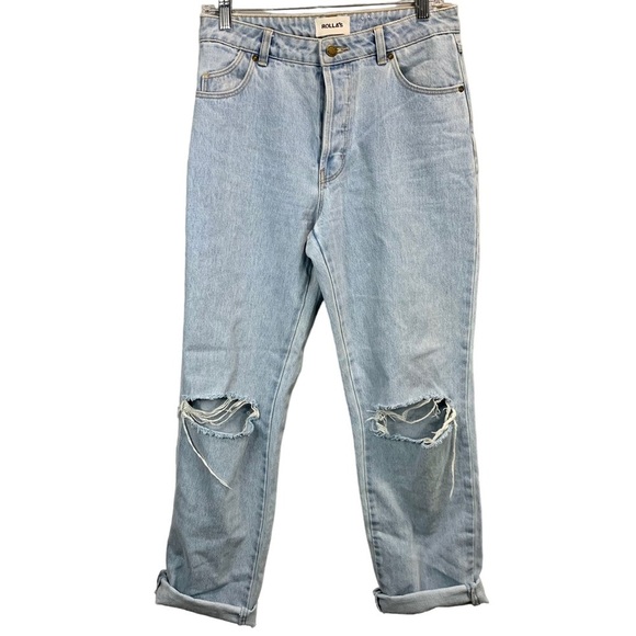 Rolla's Classic Straight Distressed Jeans - Picture 6 of 11